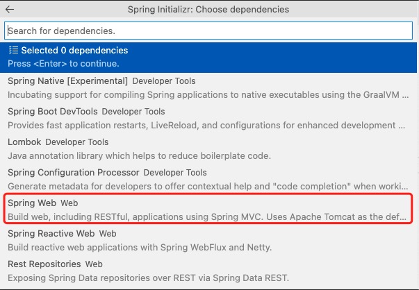 Spring Boot Dependencies